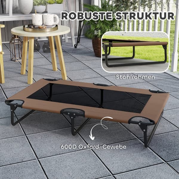 SONNENH Hundeseng, Polyester, Brun, 107 × 61 × 20 cm