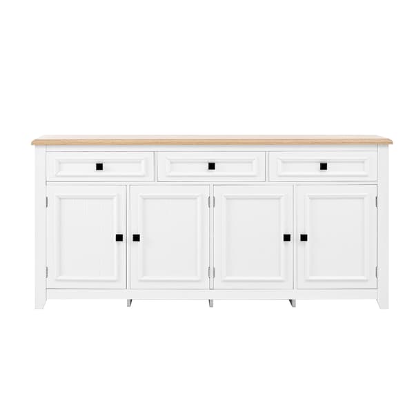 SONNENH Skænk, MDF, Hvid, 160 × 35 × 76 cm