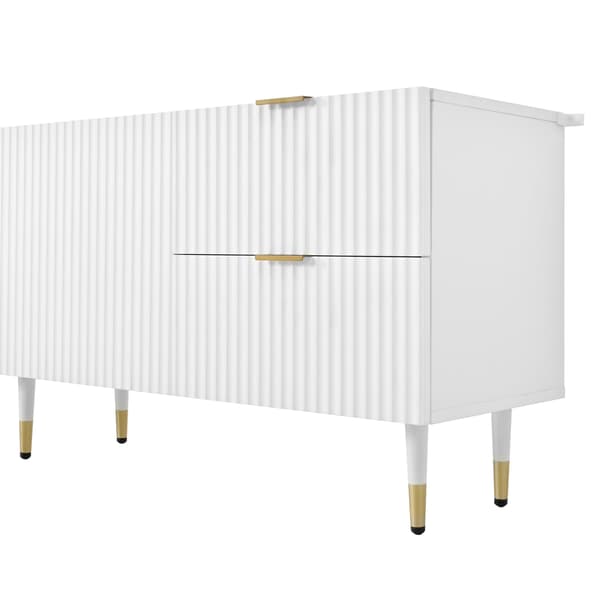SONNENH TV-bord, MDF / Spånplade, Hvid, 170 × 35,5 × 55 cm