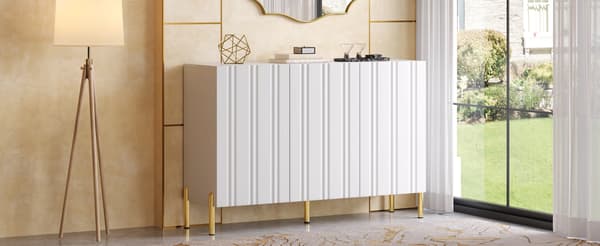 SONNENH Skoskab, MDF / Spånplade, Hvid, 120 × 35,5 × 80 cm
