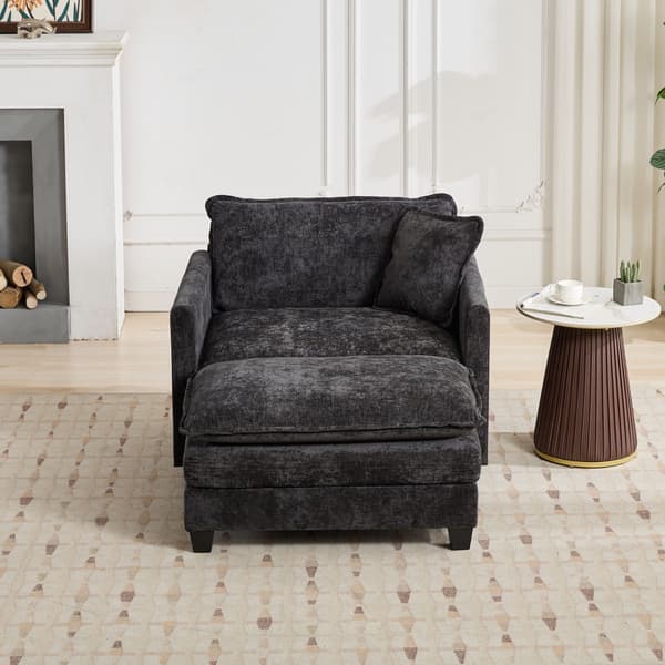 SONNENH Cloud Sofa Single Seat (Ottoman ingår inte), Modern sektionell soffa, för vardagsrum sovrum och lägenhet,Comfy Double Layer Upholstered Seat