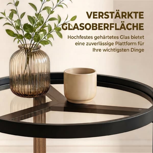 SONNENH Sidebord, Metal, Sort, 45 × 45 × 50 cm