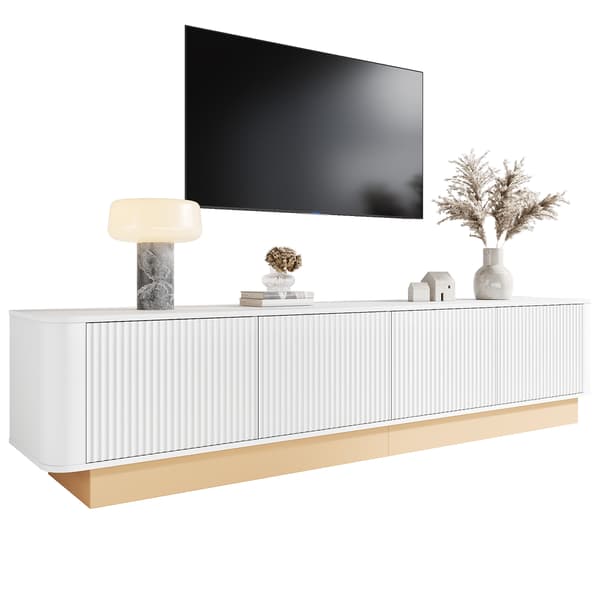 SONNENH TV-bord, MDF, Hvid, 200 × 40 × 47,5 cm