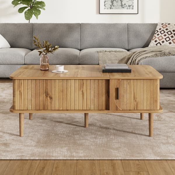 SONNENH Soffbord, MDF, Naturfärgad, 100 × 48 × 55,5 cm