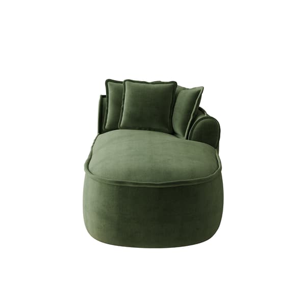 SONNENH Manchester Höger Chaise-soffa med kuddar Chenille -Grön