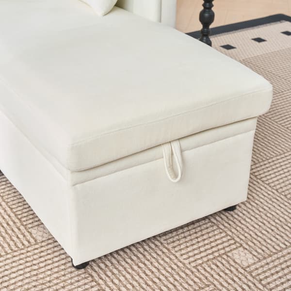 SONNENH Sovesofa, Chenille, Beige, 206 × 130 × 85 cm