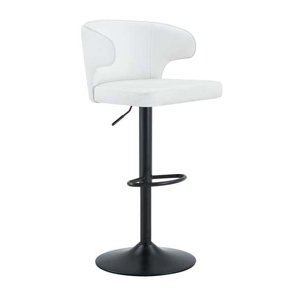 SONNENH Barstol – set med 2, PU, Vit, 49,7 × 45 × 110 cm