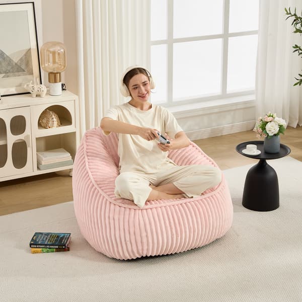 SONNENH Sittsäck, Chenille, Rosa, 98 × 92 × 73 cm