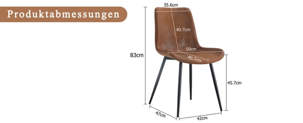 SONNENH 4 Piece Set Brown Breathable Tech Fabric Dining Chairs: Modern design med breddade sittplats