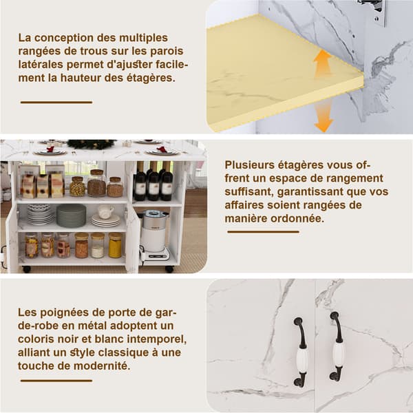 SONNENH Matbord, MDF, Vit, 110 × 70 × 80 cm