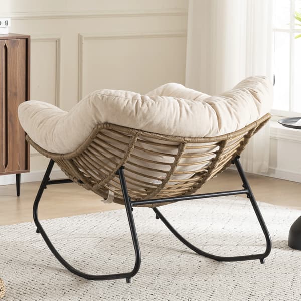 SONNENH Gyngestol, Chenille, Beige, 95 × 107 × 83 cm