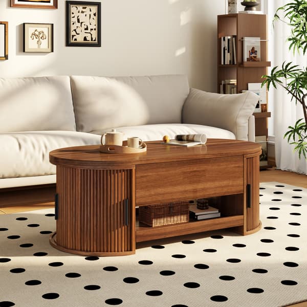 SONNENH Soffbord, MDF, Valnöt, 110 × 55 × 55 cm