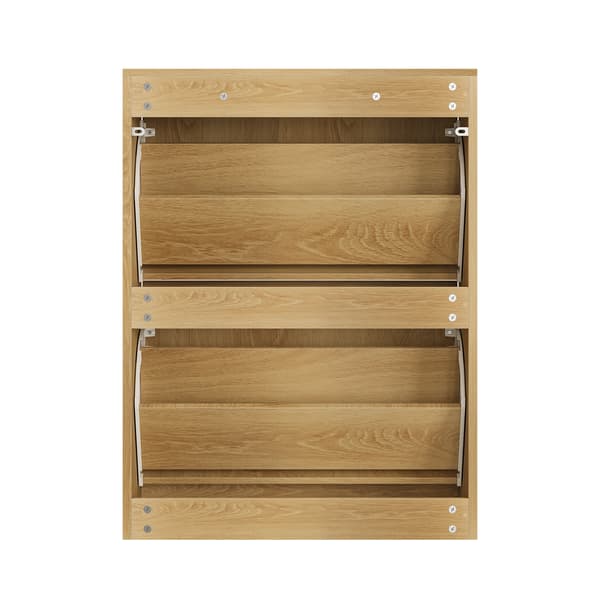 SONNENH Skoskab, MDF / Spånplade, Eg, 60 × 24 × 80 cm