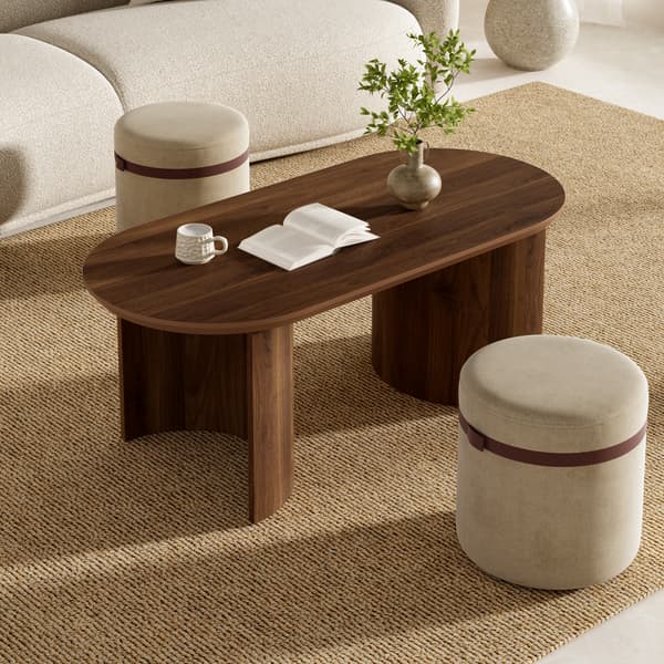 SONNENH Soffbord, MDF / Furu, Valnöt, 108 × 50 × 44 cm