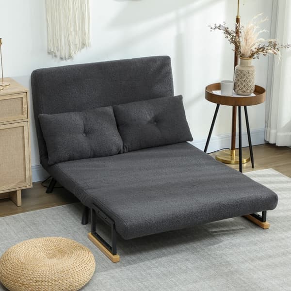 SONNENH Bäddsoffa, Tyg, Mörkgrå, 102 × 73 × 81 cm
