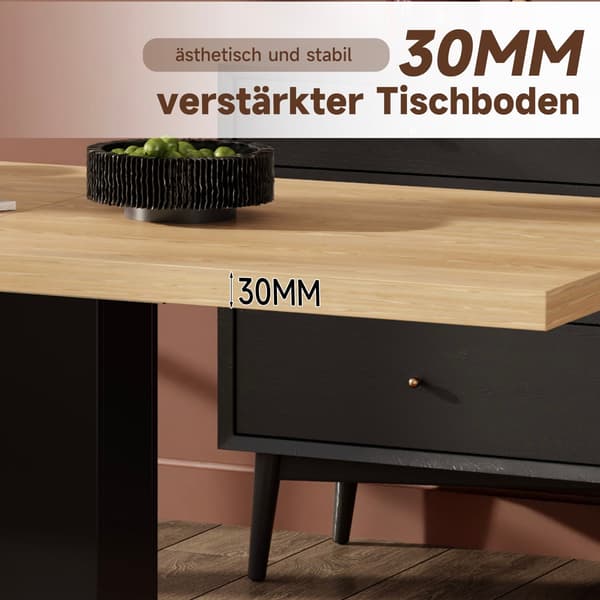 SONNENH Matbord, MDF, Naturfärgad, 180 × 70 × 75 cm