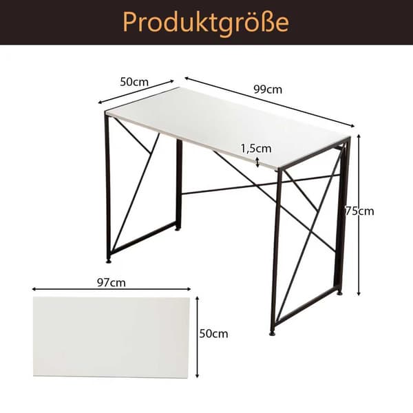 SONNENH Skrivebord hvid