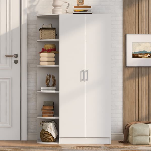 SONNENH Opbevaringsskab, MDF, Hvid, 90 × 55 × 170 cm