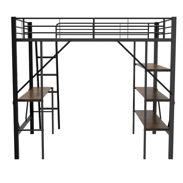 Køjeseng, 90 x 200 cm, sort, med opbevaring, med lamelbund