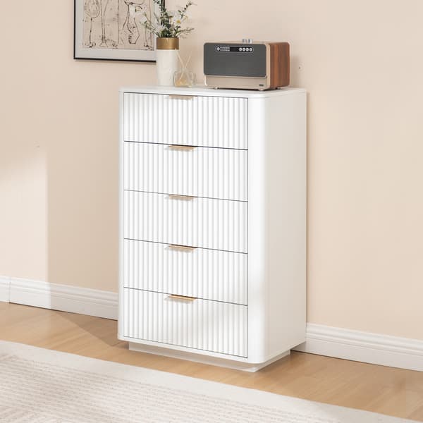 SONNENH Kommode, MDF, Hvid, 70 × 40 × 108 cm
