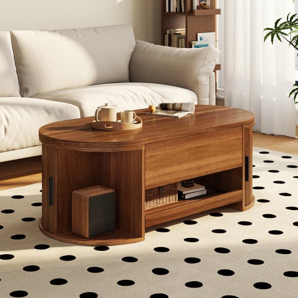SONNENH Soffbord, MDF, Valnöt, 110 × 55 × 55 cm
