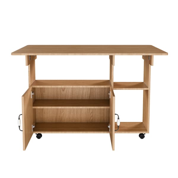 SONNENH Spisebord, MDF, Lys eg, 110 × 70 × 80 cm