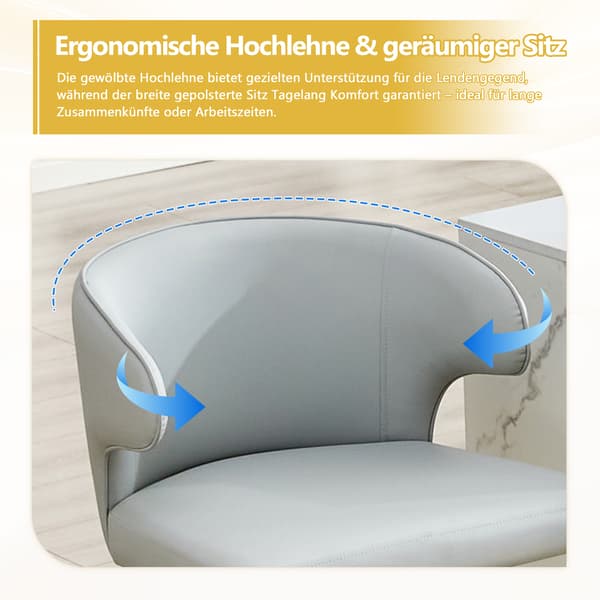 SONNENH Barstol – set med 2, PU, Ljusgrå, 49,7 × 45 × 110 cm