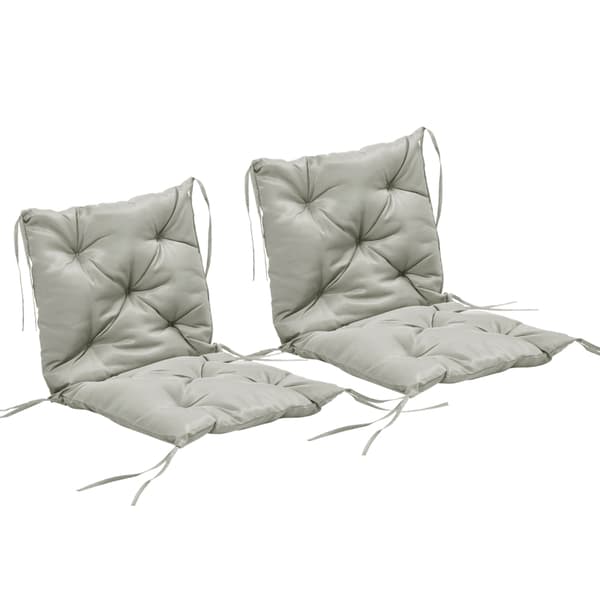 SONNENH Siddehynde – sæt med 2, Polyester, Lysegrå, 98 × 50 × 8 cm