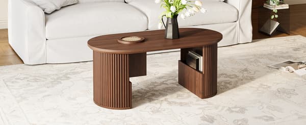 SONNENH Soffbord, MDF, Valnöt, 105 × 50 × 46,5 cm