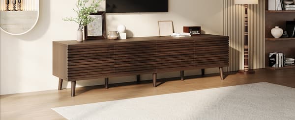 SONNENH TV-bord, MDF / Spånplade, Valnød, 180 × 40 × 46 cm