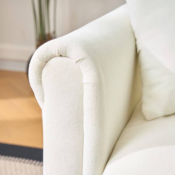 SONNENH Sovesofa, Chenille, Beige, 206 × 130 × 85 cm