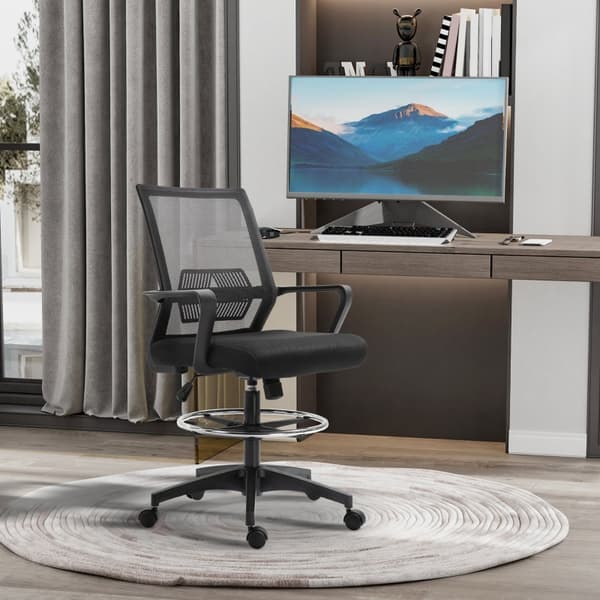 SONNENH Kontorstol, Plast, Sort, 64 × 59 × 124 cm