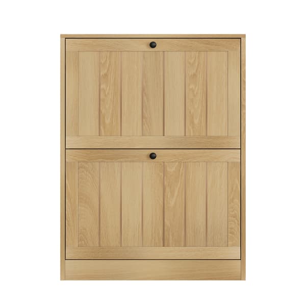 SONNENH Skoskab, MDF / Spånplade, Eg, 60 × 24 × 80 cm