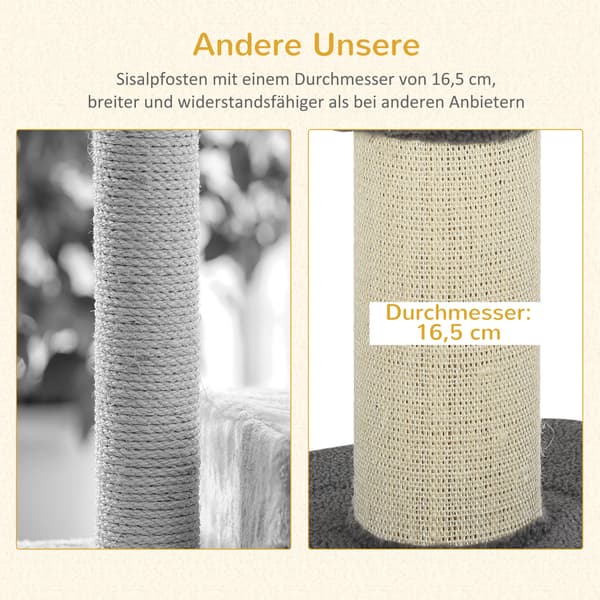 SONNENH Klösträd, Polyester, Grå, 45 × 45 × 91 cm
