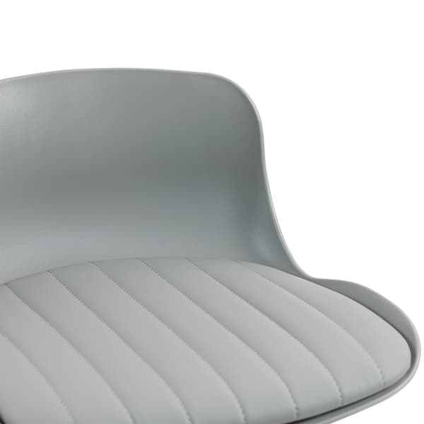 SONNENH Barstol – set med 2, Metall / Klädd, Grå, 43 × 44 × 80 cm