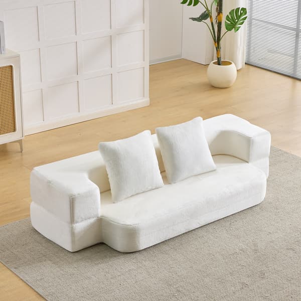 SONNENH Sofa, Skum, Hvid, 190 × 102 × 42 cm