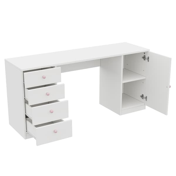 SONNENH Skrivebord, MDF, Hvid, 155 × 45 × 74 cm