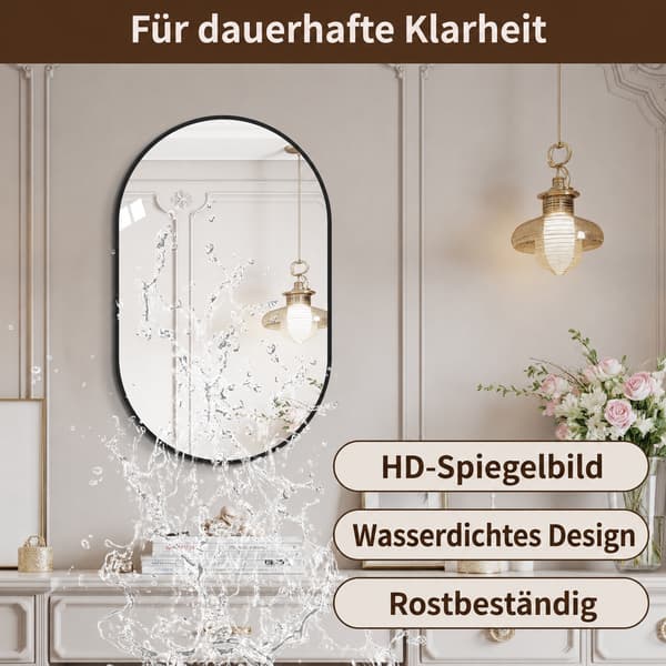 SONNENH 50*80cm Flexi-Hang Ellips Badrumsspegel