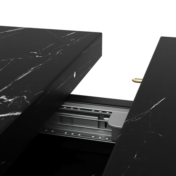 SONNENH Matbord, MDF, Svart, 119 × 80 × 75 cm