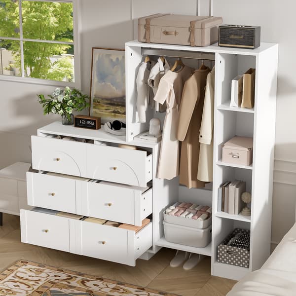 SONNENH Opbevaringsskab, Spånplade, Hvid, 139 × 35 × 133 cm