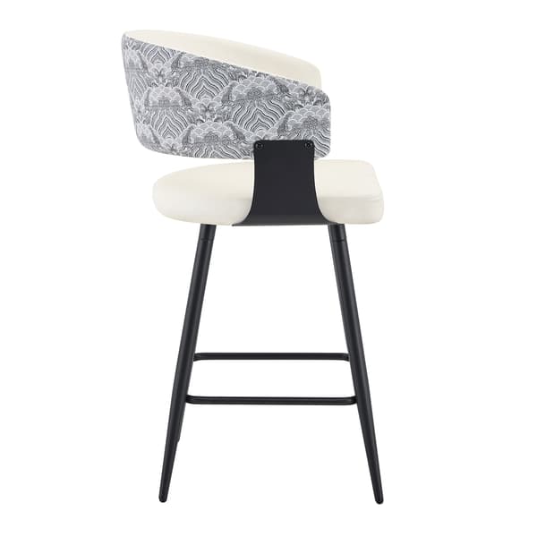 SONNENH Barstol – set med 2, PU, Vit, 47 × 46,5 × 94,5 cm
