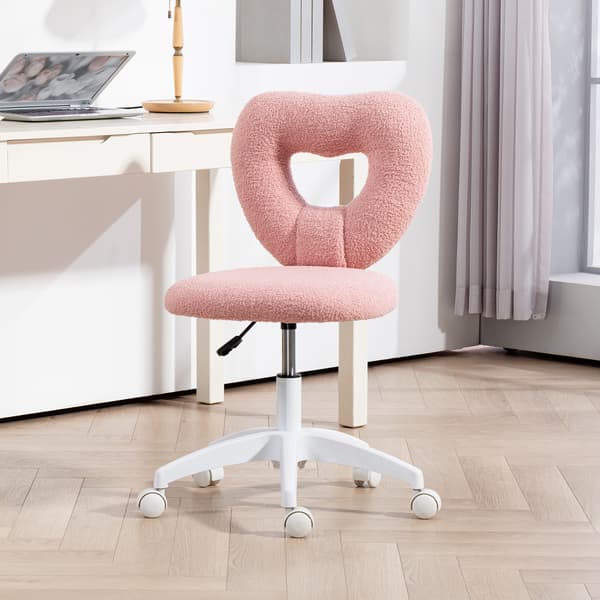 SONNENH Kontorstol, Polyester, Lyserød, 56 × 45 × 88 cm