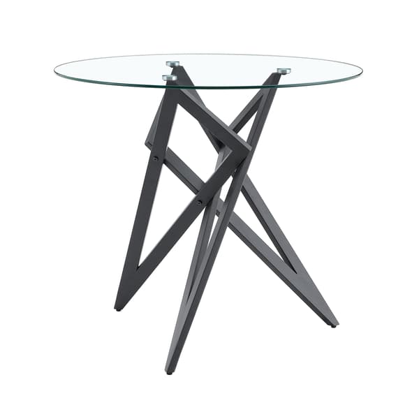 SONNENH Sofabord, Glas / Metal, Sort, 85 × 85 × 75,7 cm