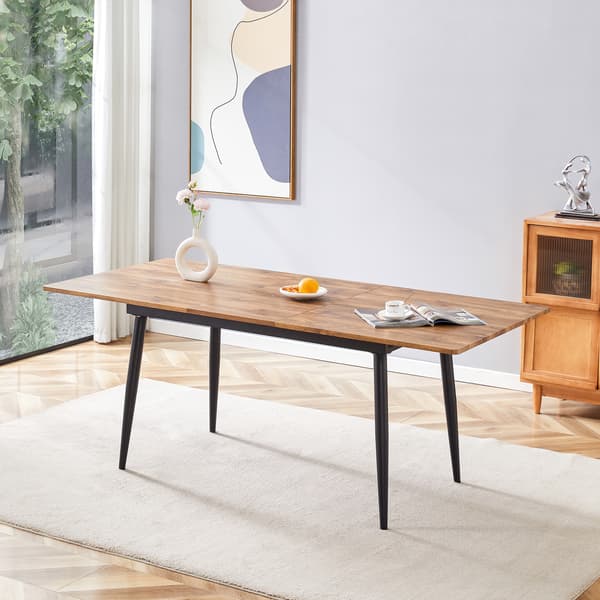 SONNENH Matbord, MDF / Metall, Träfärgad, 190,5 × 80 × 76,2 cm