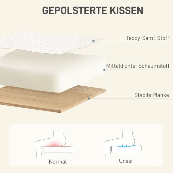 SONNENH Kontorstol, Polyester, Cremehvid, 60 × 61 × 88 cm