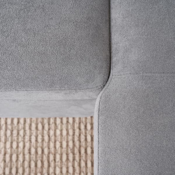 SONNENH Bäddsoffa, Chenille, Grå, 206 × 130 × 85 cm