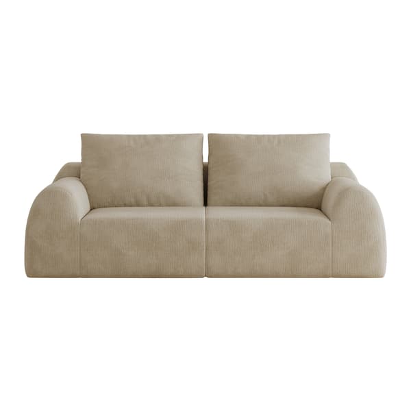 SONNENH 2-sitssoffa, Tyg, Khaki, 190 × 95 × 85 cm