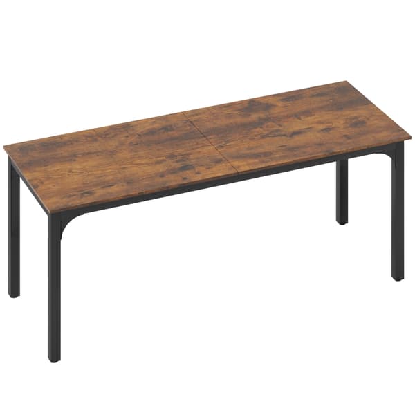 SONNENH Skrivebord, Computer Desk, Rustik Design, Masser af plads, Chipboard, Brown