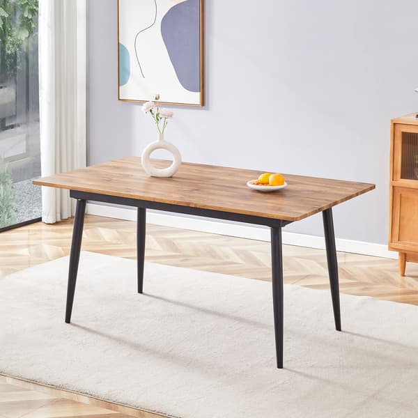 SONNENH Matbord, MDF / Metall, Träfärgad, 190,5 × 80 × 76,2 cm