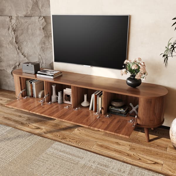 SONNENH TV-bord, MDF / Spånplade, Valnød, 180 × 38 × 47 cm